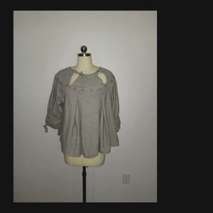 Ewa i Walla black plaid tunic top